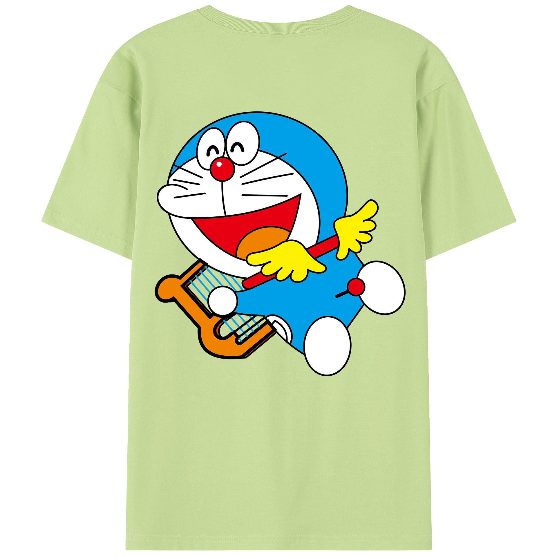 （画像用） ドラえもん Doraemon 綿100％半袖Tシャツ（背面プリント）